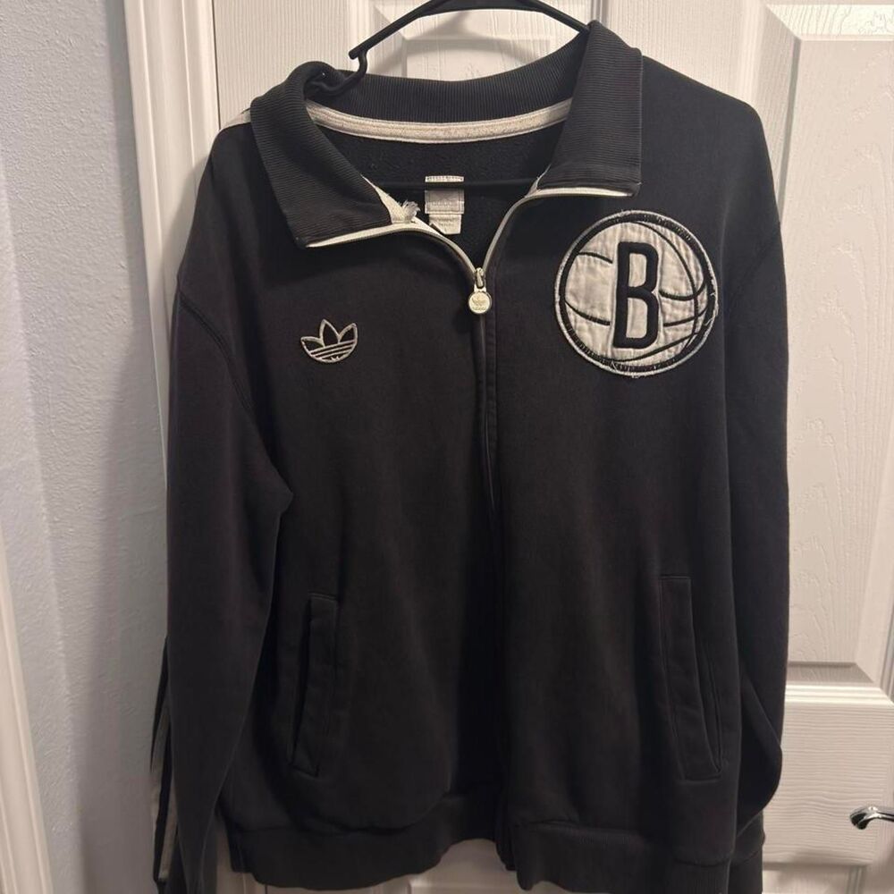 (2012-2013) adidas Originals Brooklyn Nets Track Jacket - Black - L